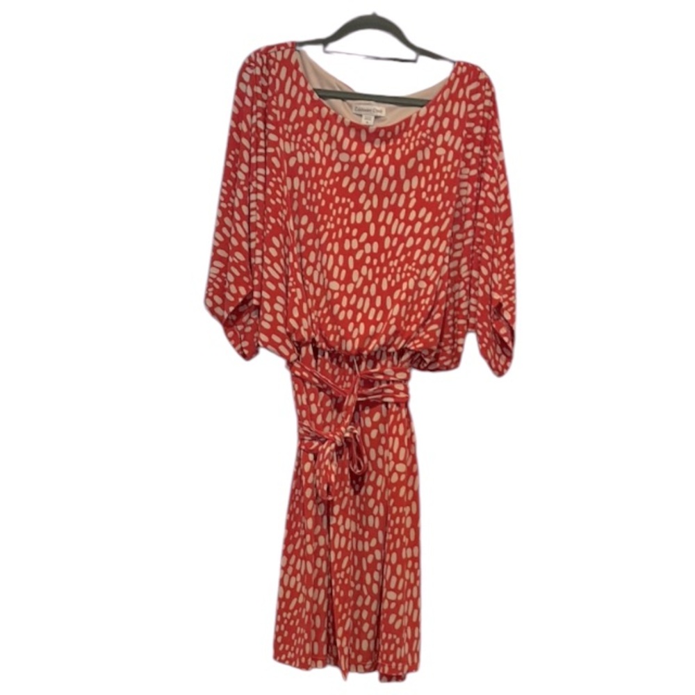 Coldwater Creek beautiful coral print Women's Dress size 16